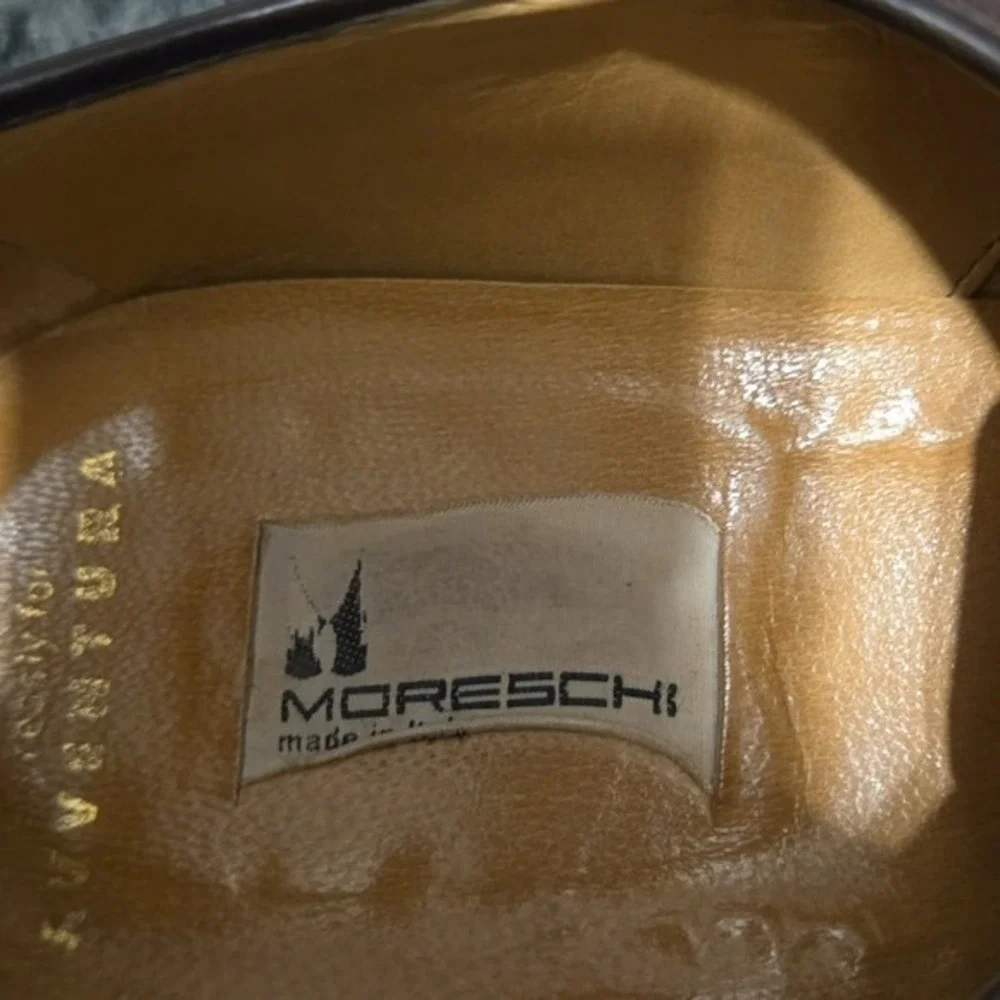Moresechi Calfskin Leather Shoes Size 10 Mens - Made in Italy! 899 Retail!